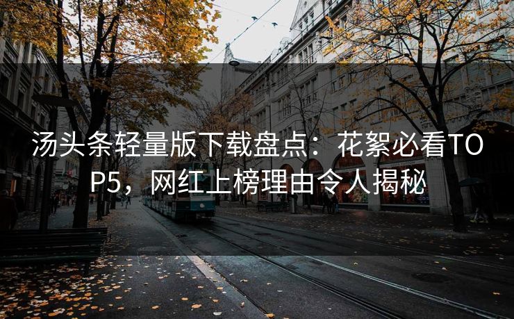 汤头条轻量版下载盘点：花絮必看TOP5，网红上榜理由令人揭秘